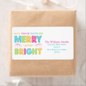 メリー&ブライト(今日の賞最高の) ラベル (インサイチュ)