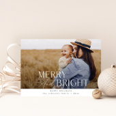 メリー&ブライト：家族エレガントのクリスマスフォト シーズンカード