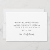 メリー＆ブライト 現代の結婚式写真のカード シーズンカード (裏面)