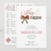 メリー＆ブライド ウィンター クリスマス ブライド ブライズメイド 招待状 (正面/裏面)
