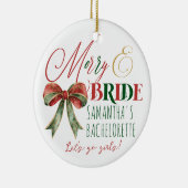 メリー&ブライド ウィンター クリスマス ブライド 婚約 セラミックオーナメント (右)