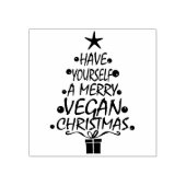 メリー・ベジタリアンクリスマス ラバースタンプ (インプリント)