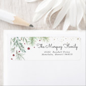 メリー・ベリー | クリスマス 返送先ラベル ラベル (インサイチュ)