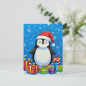 メリー・ペンギン・クリスマスポストカード ポストカード (スタンド正面)
