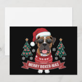 メリー・ボクサー・マス かわいいボクサー犬ラバー クリスマス (正面/裏面)