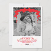 メリー&ボー結婚したフォトクリスマスニューリュウズ シーズンカード (裏面)