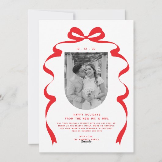 メリー&ボー結婚したフォトクリスマスニューリュウズ シーズンカード (裏面)