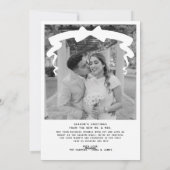 メリー&ボー結婚したフォトクリスマスニューリュウズ シーズンカード (裏面)