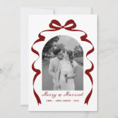 メリー&ボー結婚したフォトクリスマスニューリュウズ シーズンカード (正面)