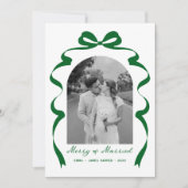 メリー&ボー結婚したフォトクリスマスニューリュウズ シーズンカード (正面)