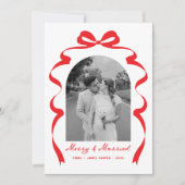 メリー&ボー結婚したフォトクリスマスニューリュウズ シーズンカード (正面)