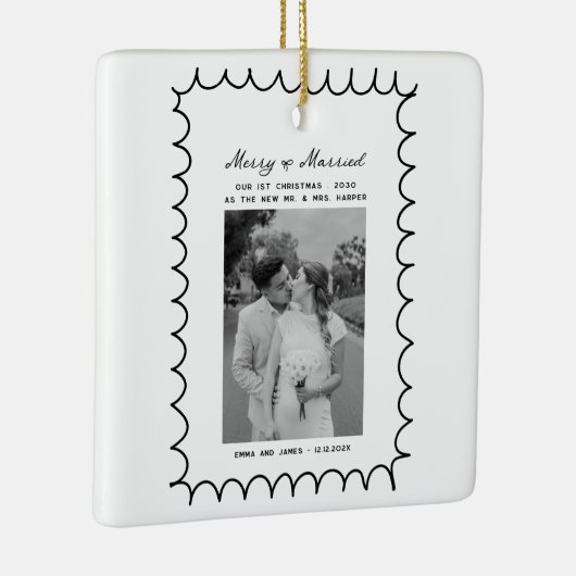 メリー&ボー結婚したフォトクリスマスニューリュウズ セラミックオーナメント (右)