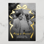 メリー&ボー結婚したフォトクリスマスニューリュウズ 箔シーズンカード (正面)