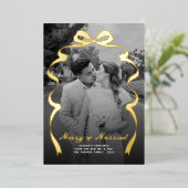 メリー&ボー結婚したフォトクリスマスニューリュウズ 箔シーズンカード (立ち正面)