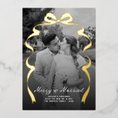 メリー&ボー結婚したフォトクリスマスニューリュウズ 箔シーズンカード (正面)