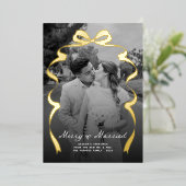 メリー&ボー結婚したフォトクリスマスニューリュウズ 箔シーズンカード (立ち正面)