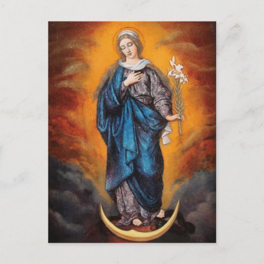 メリー、マドンナリリー、三日月 ポストカード (正面)