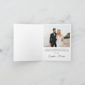 メリー・マリッジ・リボン 新婚夫婦 クリスマスフォト シーズンカード (内部)