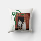 「メリー&マリード」スクリプト2写真 クリスマス リボン クッション (裏面)