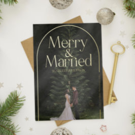 メリー&マリード 新婚のクリスマスカード 箔招待状