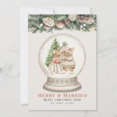 メリー&マ結婚したウスカップクリスマススノーグローブ シーズンカード (正面)