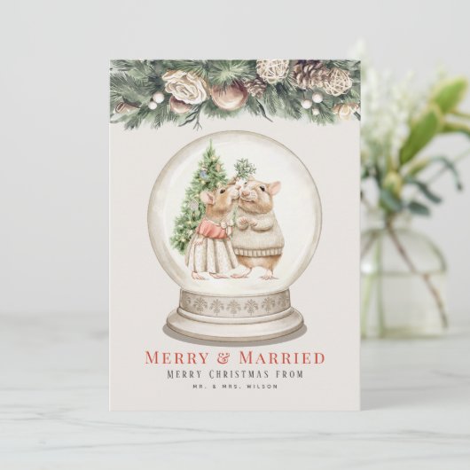 メリー&マ結婚したウスカップクリスマススノーグローブ シーズンカード (スタンド正面)