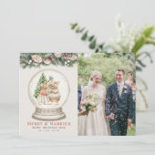 メリー&マ結婚したウスカップルのクリスマスフォト シーズンカード (スタンド正面)