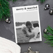 メリー&ミニマモダンリスト写真のクリスマス シーズンカード