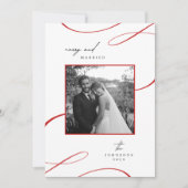 メリー&ミニマ結婚したリスト赤白黒写真 シーズンカード (正面)