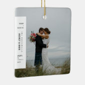 メリー&ミニマ結婚リストのクリスマス写真 セラミックオーナメント (右)