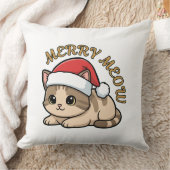 メリー・ミャウ クリスマスの猫のスロー枕 クッション (ブランケット)