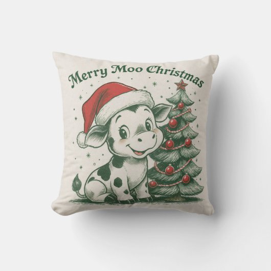 メリー・ムー・クリスマス クッション (正面)