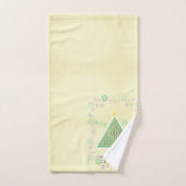 「メリー」メリークリスマス・ツリーと雪 バスタオルセット (ハンドタオル)