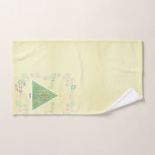 「メリー」メリークリスマス・ツリーと雪 バスタオルセット (ハンドタオル)