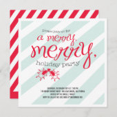 メリー メリー ホリー ベリーズ ホリデー パーティー ご招待 招待状 (正面/裏面)