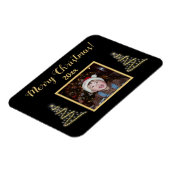 メリー!メリー!～金ゴールドクリスマスツリー～家族写真 マグネット (左側)