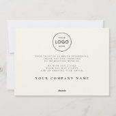 メリー・モダンクリスマス・ミニマリスト事業 シーズンカード (裏面)