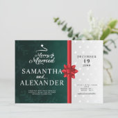 メリー&モダン結婚したクリスマススター結婚ツリー 招待状 (スタンド正面)