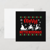 メリー モトクロス マス オートバイ サンタ クロース ダサい クリスマス 招待状 (正面/裏面)