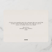 メリー モーメンツ ダーク ブルー フォト コラージュ ゴールド 箔シーズンカード (裏面)