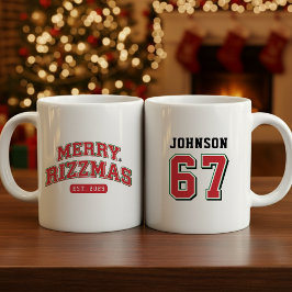 メリー・リズマス スポーツ用ジャージ クリスマス コーヒーマグカップ
