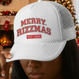 メリー・リズマス スポーツ風 おもしろクリスマス 赤 キャップ