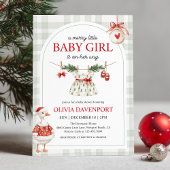 メリー リトル ガール グース クリスマス ベイビー シャワー 招待状