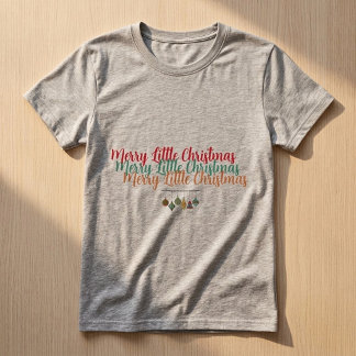 メリー・リトル・クリスマス かわいいクリスマス ホリデー Tシャツ
