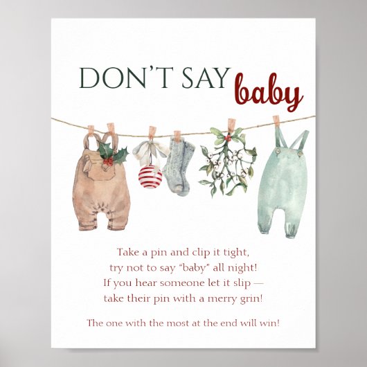 メリー・リトル・クリスマス ベビー服 DON'T SAY Baby ポスター (正面)