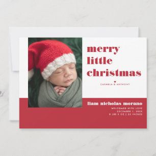 メリー・リトル・クリスマス ホリデーお誕生お知らせ シーズンカード