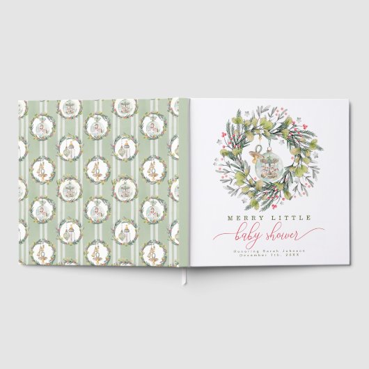 メリー・リトル・ベイビー・シャワー ゲストブック (全面)