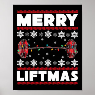 メリー・リフトマス 楽しいクリスマスのジム運動 フィットネス ポスター