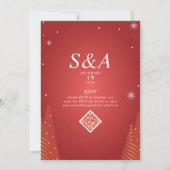 メリー&レッド結婚した・クリスマス・スター結婚ツリー 招待状 (裏面)