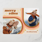 メリー ヴィブス レトロ アーチド フォト ゴールド 箔シーズンカード (正面)